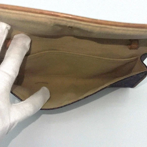 Authentic Louis Vuitton Pochette Twin Monogram Brown Clutch - Picture 9 of 16